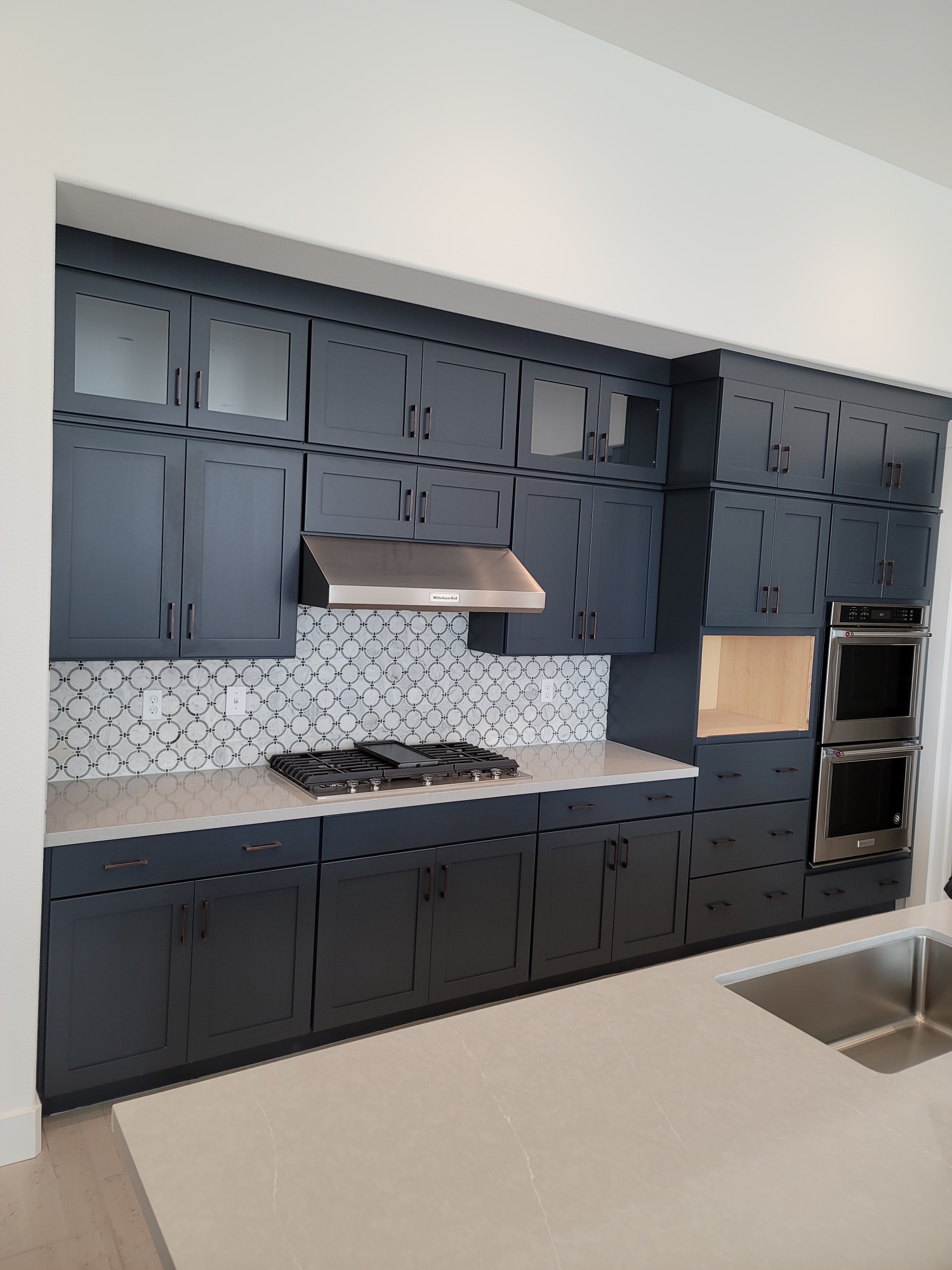 Kitchen with island and premium finishes